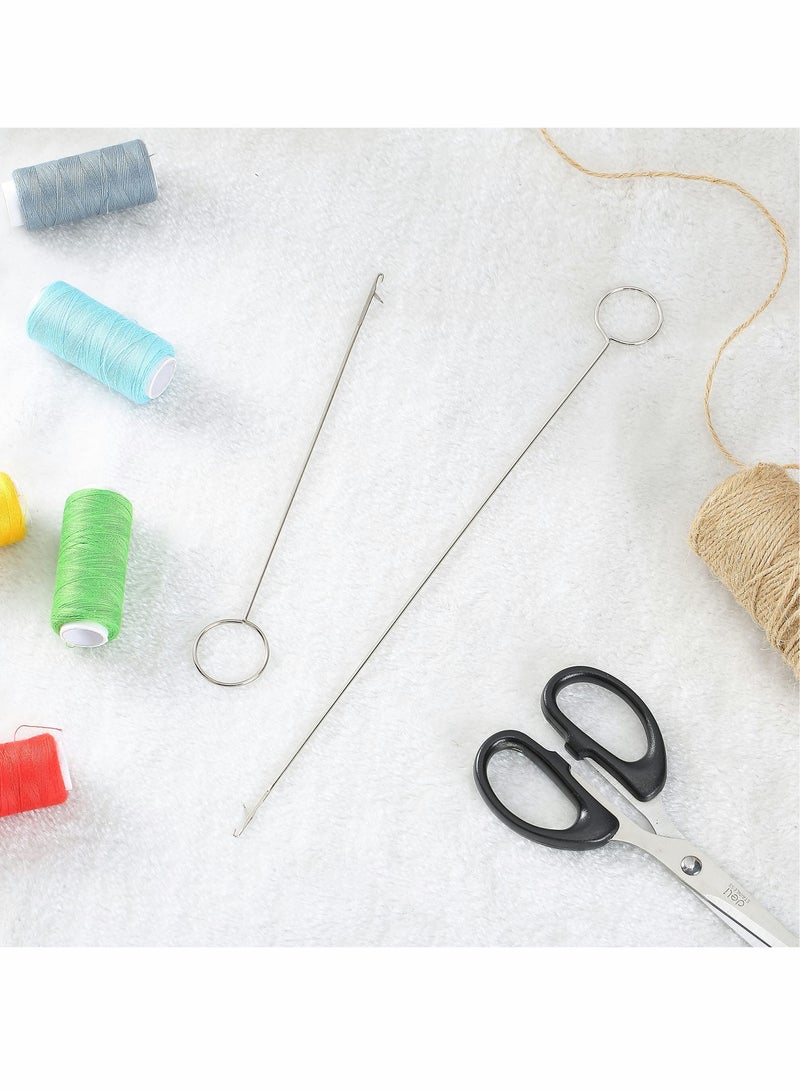 Excefore Loop Turner Hook with Latch, 2 Sizes (Long & Short), Stainless Steel Loop Turner for Fabric Tube Straps Belts Strips, DIY Knitting Accessories, Sewing Tools, Sewing Accessories and Tools. 4 pcs - Image 3