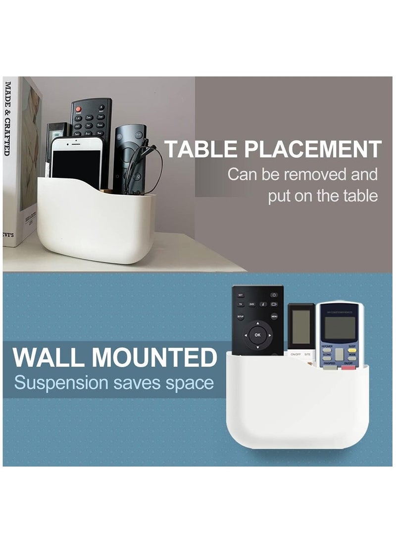 Arabest Wall Mount Remote Control Holder, Phone Charging Storage Box with Slot, TV Remote Organizer Storage Rack for Office, Home, Bedroom - Image 3