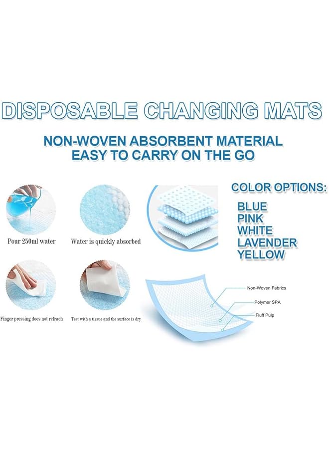 A TO Z Disposable Changing Pads/Mat (45 X 60Cm (6 Count) Extra Large Underpads Waterproof For Incontinence Heavy Absorb Chucks Pads For Kids Babies Pack Of 6 Lavender - Image 4