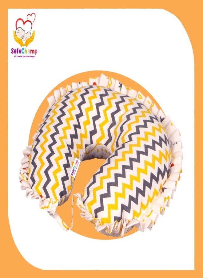 SafeChamp Shower Baby Travel Pillow, Infant Head and Neck Support Pillow for Car Seat, Pushchair, for 0-1 Years Old Baby. (Yellow) - Image 4