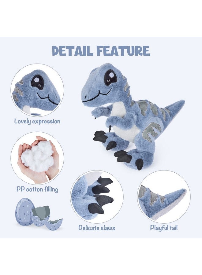 TCBunny Baby Dinosaur 12 Bedtime Stuffed Animal Plush Toy Kid'S Gifts For Boys Girls Birthday Valentine Christmas (Veliciraptor) - Image 4