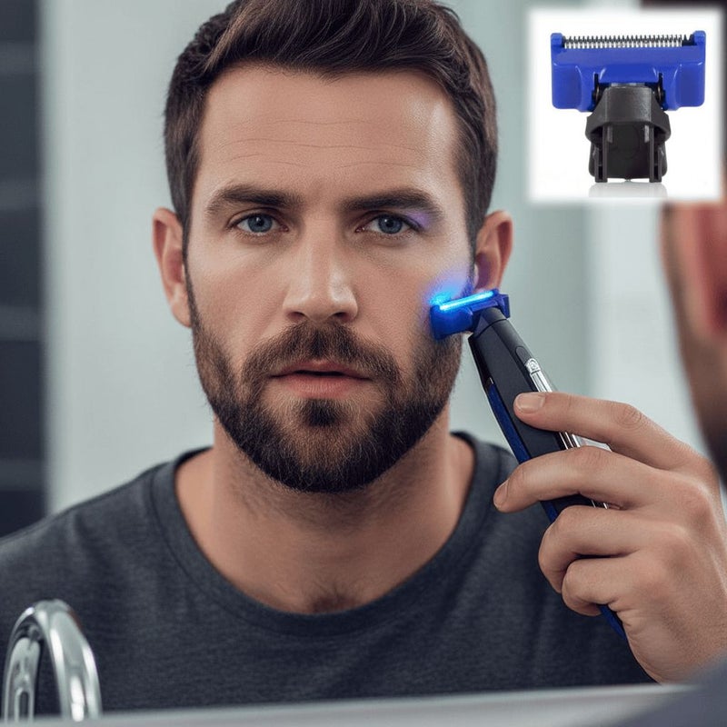 1 3pcs Microtouch Solo Electric Shaver Replacement Heads Mix Blue Double Sided Reliable Grooming Blade Easy Install And Use - Image 2