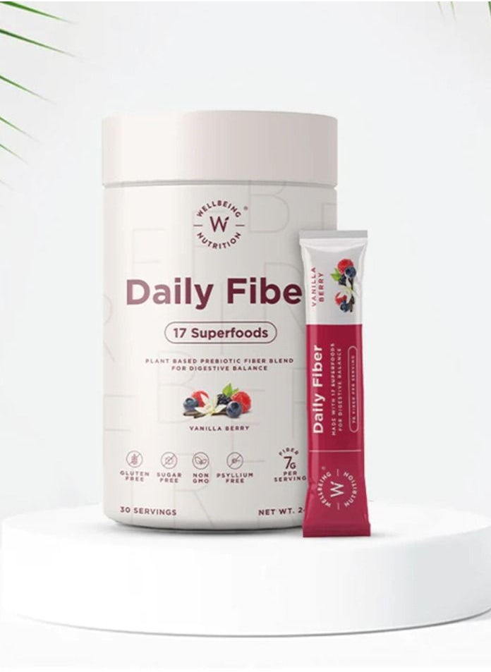 WELLBEING NUTRITION Wellbeing Nutrition Daily Fiber Vanilla Berry Flavor 240 G  - Image 1