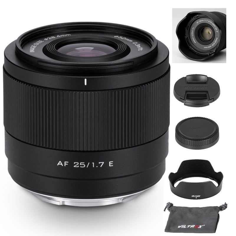 VILTROX 25mm f17 EMount Large Aperture STM APSC Auto Focus Prime Lens for Sony EMount Cameras A7C A7RII A7SII A7II A7RIII A7IV A7RIV A9 A1 ZVE1 A93 A6700 A6600 A6500 A6400 FX3 ZVE10 FX30 ZVE10II - Image 2