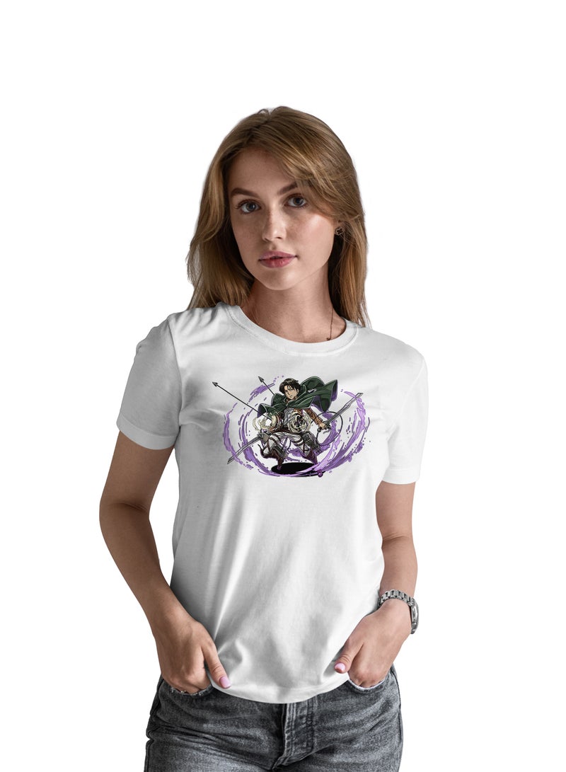 Fashion World Cotton T-shirt Printed with High-quality Anime Attack on Titan Levi  - Image 1