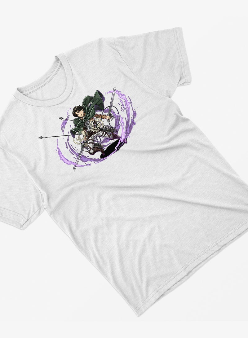 Fashion World Cotton T-shirt Printed with High-quality Anime Attack on Titan Levi  - Image 2