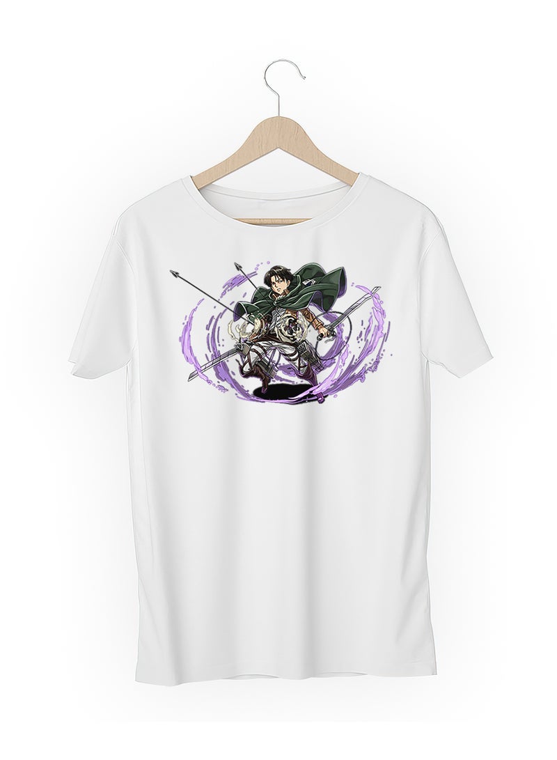 Fashion World Cotton T-shirt Printed with High-quality Anime Attack on Titan Levi  - Image 3