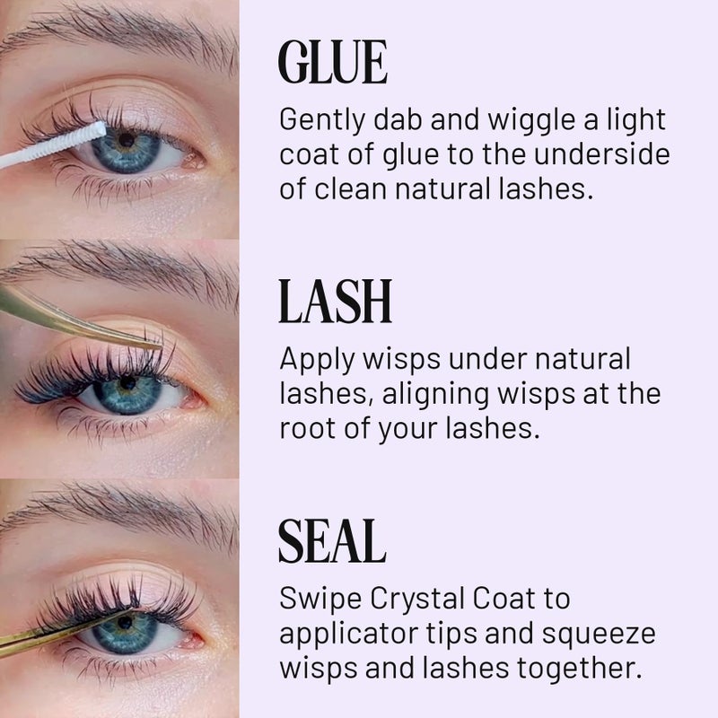 Lilac St. Lilac St - Eternal Bond (Black) Lash Glue & Lash Crystal Coat - Long Lasting & Fast Drying Lash Glue - Sealant for Extended Lash Wear, Reduce Stickiness & Keeps Lashes Clean - Waterproof, Vegan - Image 3