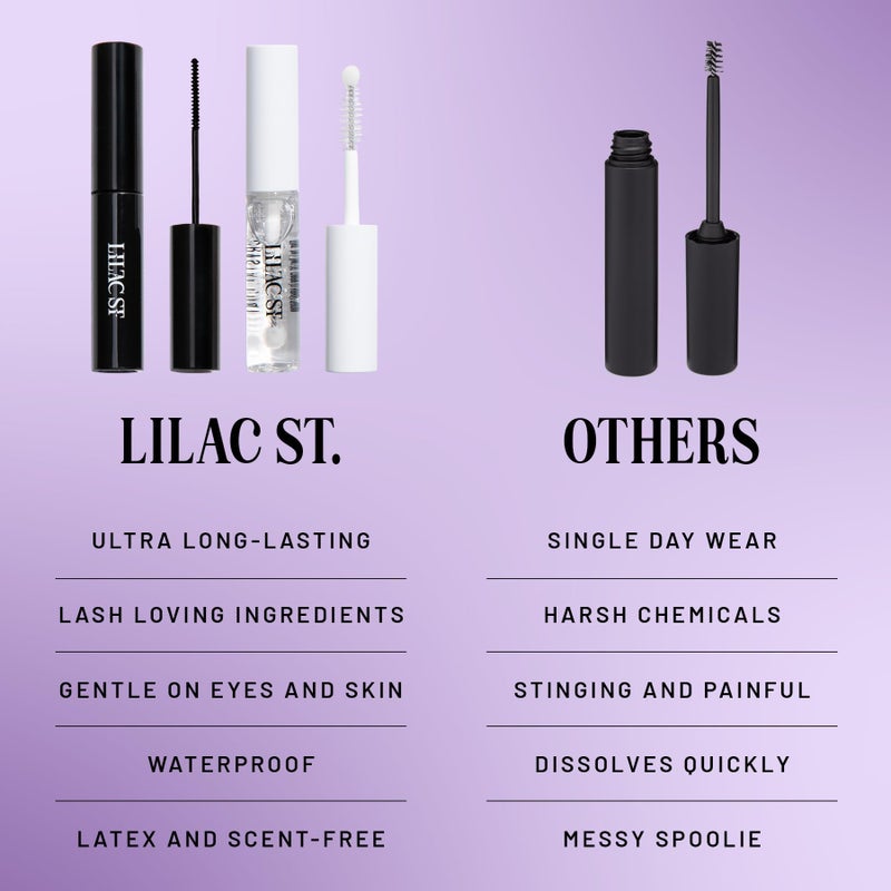 Lilac St. Lilac St - Eternal Bond (Black) Lash Glue & Lash Crystal Coat - Long Lasting & Fast Drying Lash Glue - Sealant for Extended Lash Wear, Reduce Stickiness & Keeps Lashes Clean - Waterproof, Vegan - Image 4