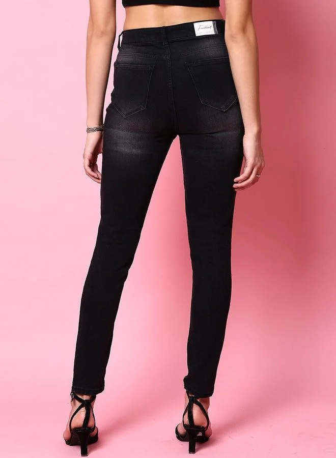 Freehand Black Freehand Women Distress Skinny Jeans for Women | Best Price UAE