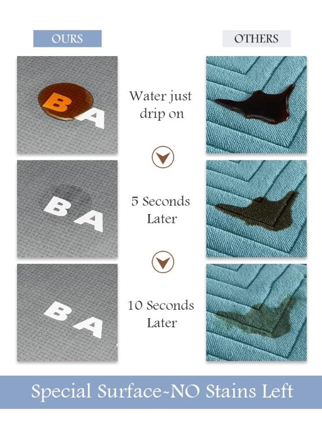 سويت سجاد حمام 116 × 38 سم، سجاد حمام فائق النعومة والامتصاص، بظهر مطاطي سريع الجفاف، سجاد حمام قابل للغسل في الغسالة لأرضية الحمام والحوض والدش، إكسسوارات ديكور منزلي - Image 4