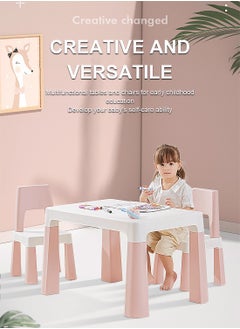 MaBaby Toddler Kids Table And Two Chair Set, Creative Drawing And Learning Table And Chair With Concealed Drawer  - Image 2