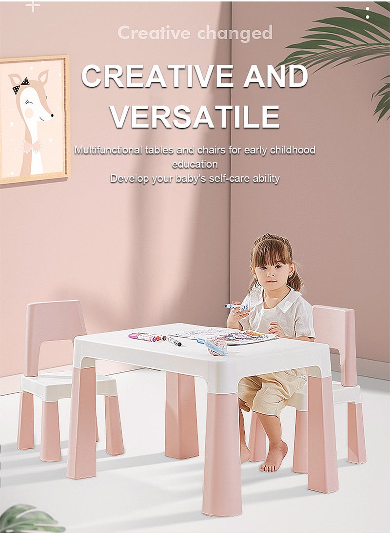 MaBaby - Toddler Kids Table And Two Chair Set, Creative Drawing And Learning Table And Chair With Concealed Drawer - Image 1