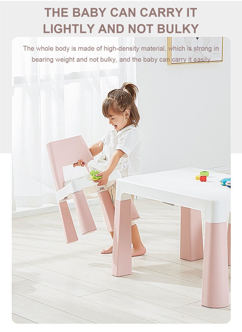 MaBaby - Toddler Kids Table And Two Chair Set, Creative Drawing And Learning Table And Chair With Concealed Drawer - Image 1
