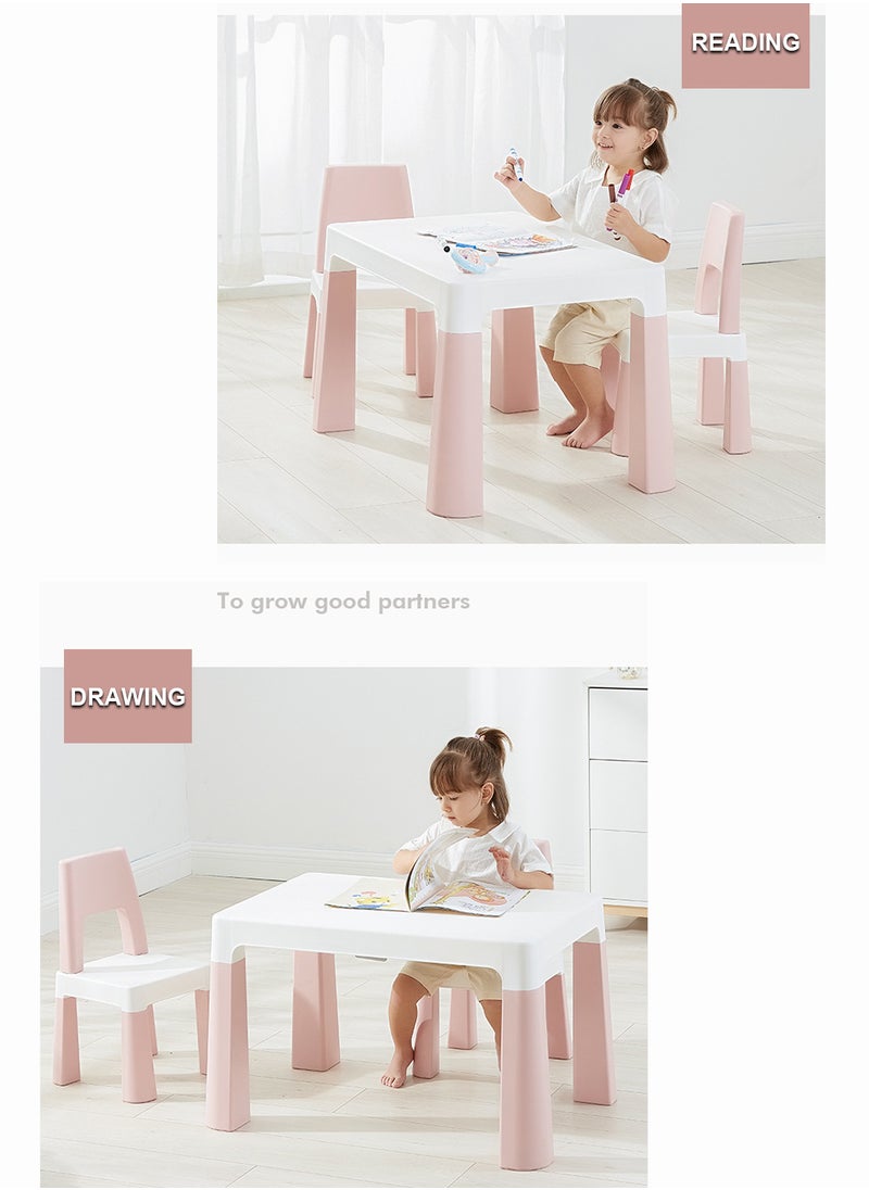 MaBaby - Toddler Kids Table And Two Chair Set, Creative Drawing And Learning Table And Chair With Concealed Drawer - Image 1