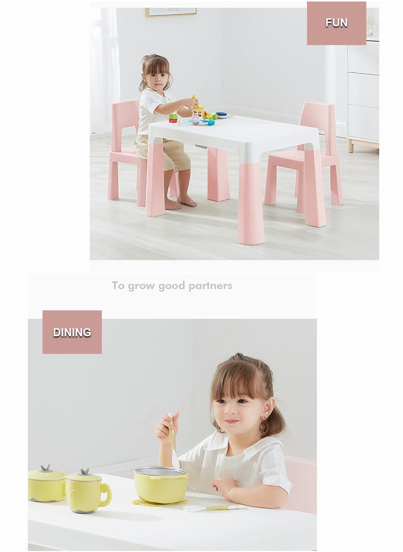 MaBaby - Toddler Kids Table And Two Chair Set, Creative Drawing And Learning Table And Chair With Concealed Drawer - Image 1