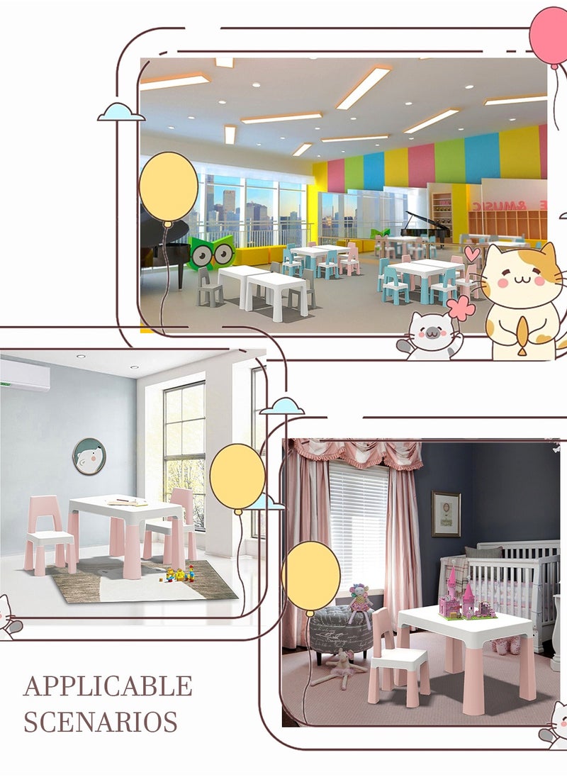 MaBaby - Toddler Kids Table And Two Chair Set, Creative Drawing And Learning Table And Chair With Concealed Drawer - Image 1