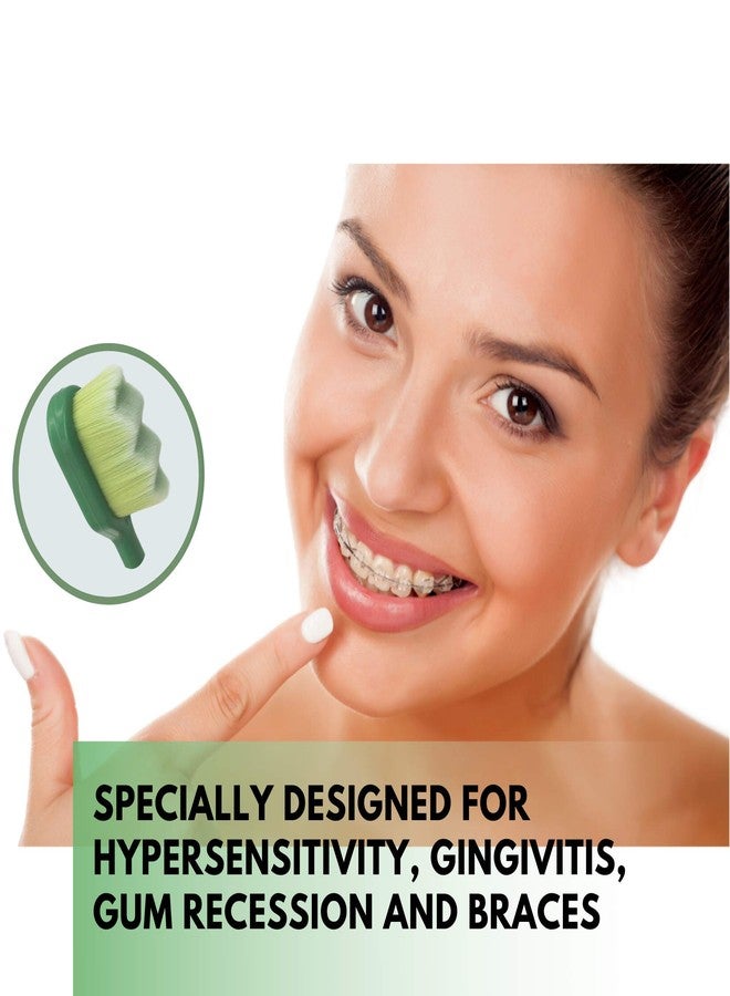 Wimolek Extra Soft Toothbrush for Sensitive Gums and Teeth. Micro Nano Toothbrushes with 20,000 Ultra Soft Aloe Infused Bristles. Excellent Cleaning Effect (2 Pack) (Aloe Wave Bristle) - Image 5