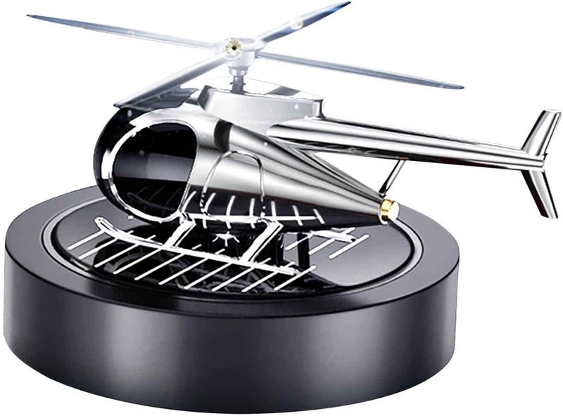 cheekyglo Solar Helicopter Car Aromatherapy Decor, Solar Energy Rotating Helicopter Design Aromatherapy Diffuser Car Air Freshener Essential Oil Diffuser Small Aromatherapy for Car Office - Image 1