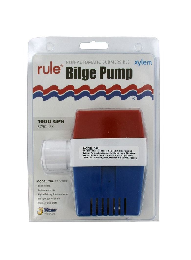 Rule 20A 1000 Gph Non-Automatic Submersible Pump – 12V - Image 2