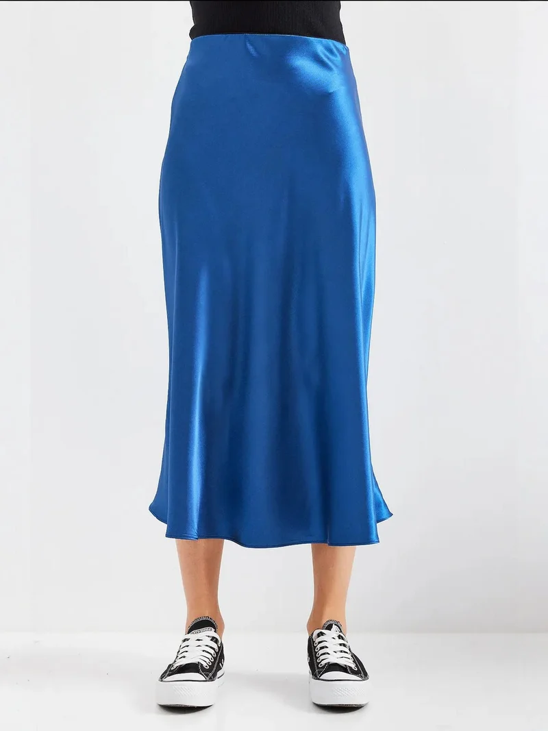 BIG DART BDART Elastic A-Form Fit Midi Skirt