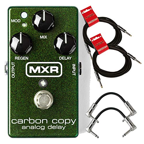 MXR M169 Carbon Copy Analog Delay Pedal Bundle with 2 Patch Cables and 2 Instrument Cables - Image 1
