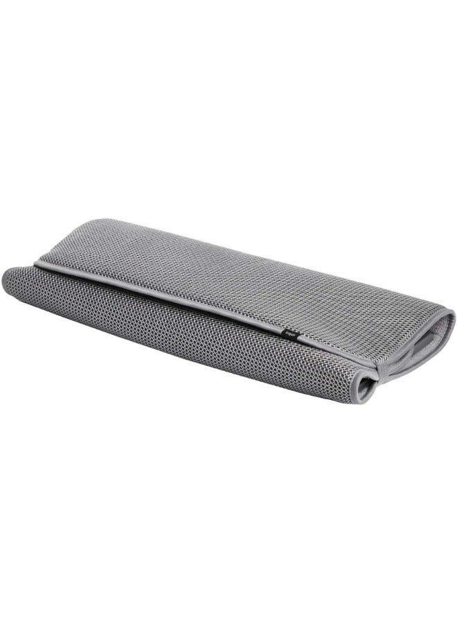 Happy Home Microfiber Dish Drying Mat and Rack with Dish Drainer Made of High-Quality Plastic - Lightweight, Space-Saving Design Folds for Easy Storage, Standard - Grey - Image 2