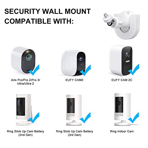 StartVision 2pack Strong Adhesive Wall Mount +Adjustable Indoor/Outdoor Security Wall Mount Compatible with Arlo Pro/Pro 2/Pro 3/Ultra/Ultra 2,Ring Indoor Cam(1st Gen) , eufyCam E/2C - Image 3