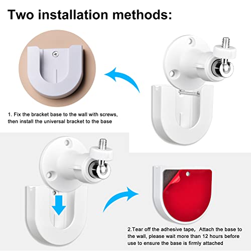 StartVision 2pack Strong Adhesive Wall Mount +Adjustable Indoor/Outdoor Security Wall Mount Compatible with Arlo Pro/Pro 2/Pro 3/Ultra/Ultra 2,Ring Indoor Cam(1st Gen) , eufyCam E/2C - Image 2