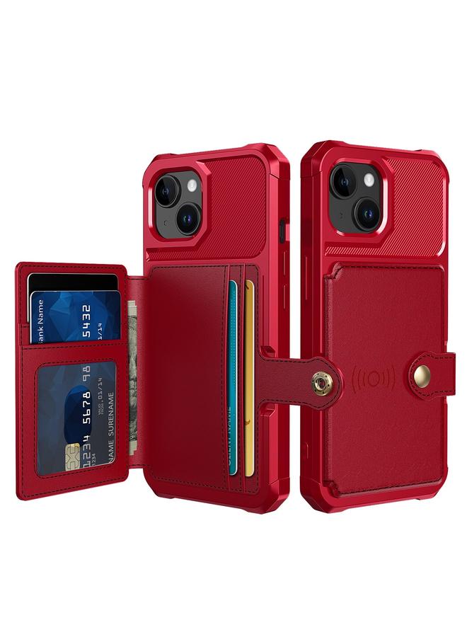 اس-توب جراب هاتف iPhone 15 محفظة مغناطيسية وحقيبة بطاقات جلدية - Image 1