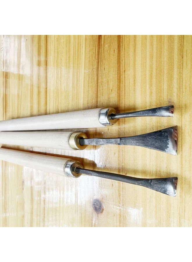 3 Piece Wood Carving Chisels 5mm 10mm 15mm Durable Foldable Woodworking Tools - Image 3