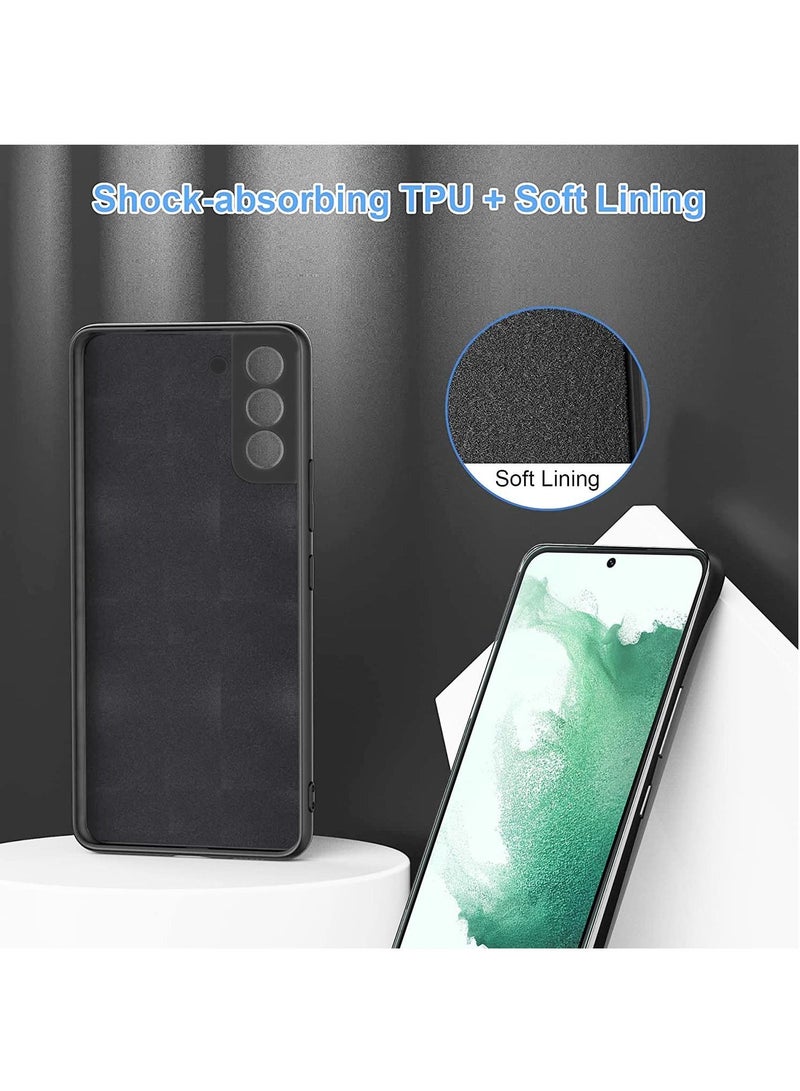 بورتوني جراب Samsung S23 مع عبوتين واقي شاشة من الزجاج المقوى من الألياف الدقيقة وغطاء حماية سائل من السيليكون الناعم ومقاوم للصدمات متوافق مع Samsung Galaxy S23 - Image 4