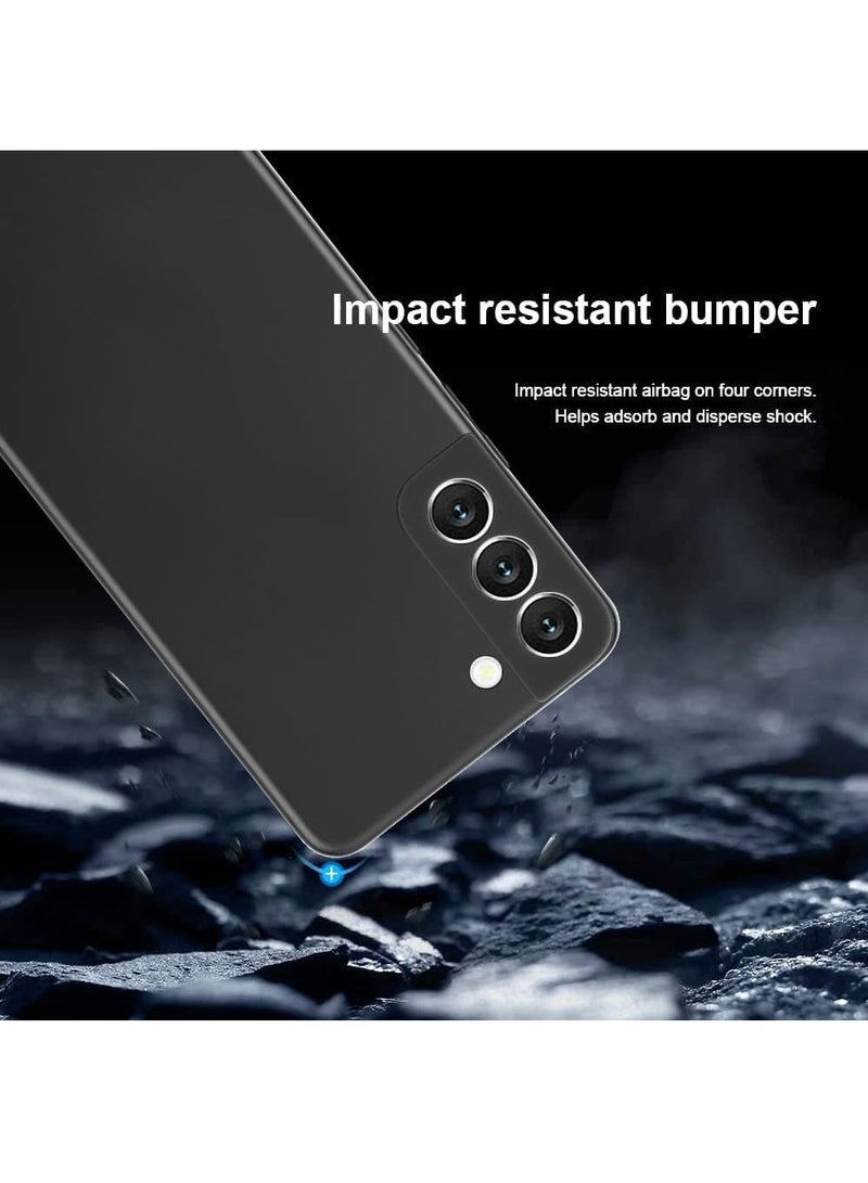 بورتوني جراب Samsung S23 مع عبوتين واقي شاشة من الزجاج المقوى من الألياف الدقيقة وغطاء حماية سائل من السيليكون الناعم ومقاوم للصدمات متوافق مع Samsung Galaxy S23 - Image 3