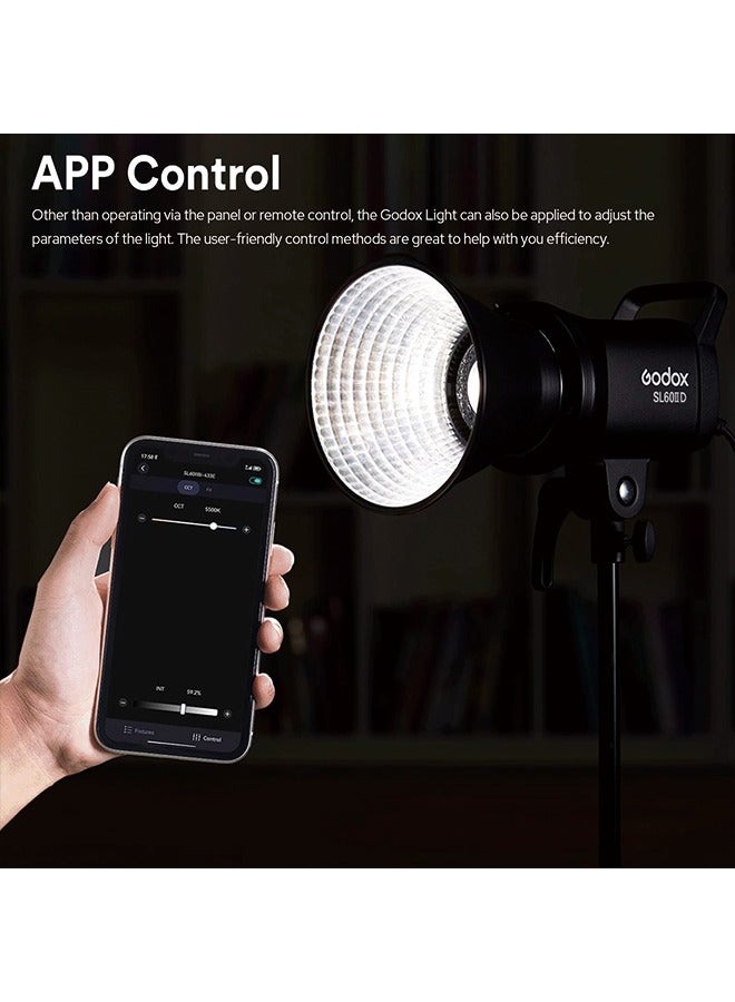 Godox SL60 SL60IID 70W LED Video Light,CRI96+ TLCI97+ 5600±200K,Builtin 8 FX Effects,APP/Remote Control Adjust Brightness,Bowens Mount LED Light for Video Recording Wedding Outdoor Shooting - Image 3