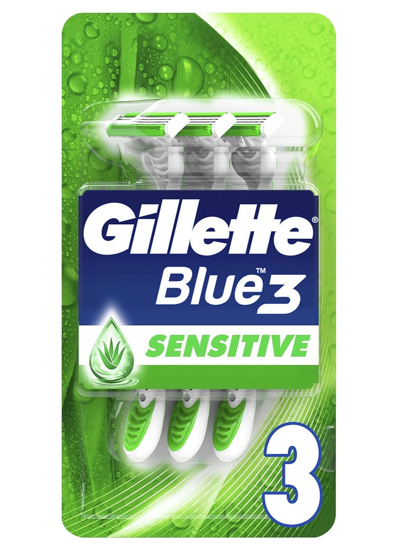 جيليت بلو 3 كومفورت جل للبشرة الحساسة - 3 شفرات حلاقة - Image 1