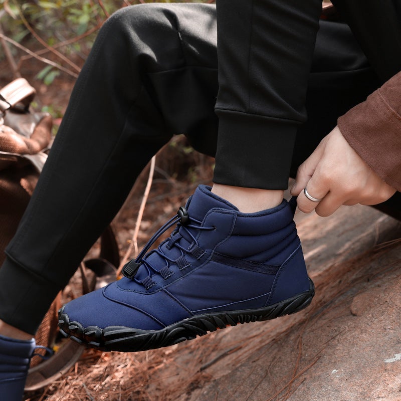 Winter New Men''s and Women''s Outdoor Leisure Sports Non-Slip Waterproof Plus Velvet Thickened High-Top Snow Boots Cotton Shoes - Image 2