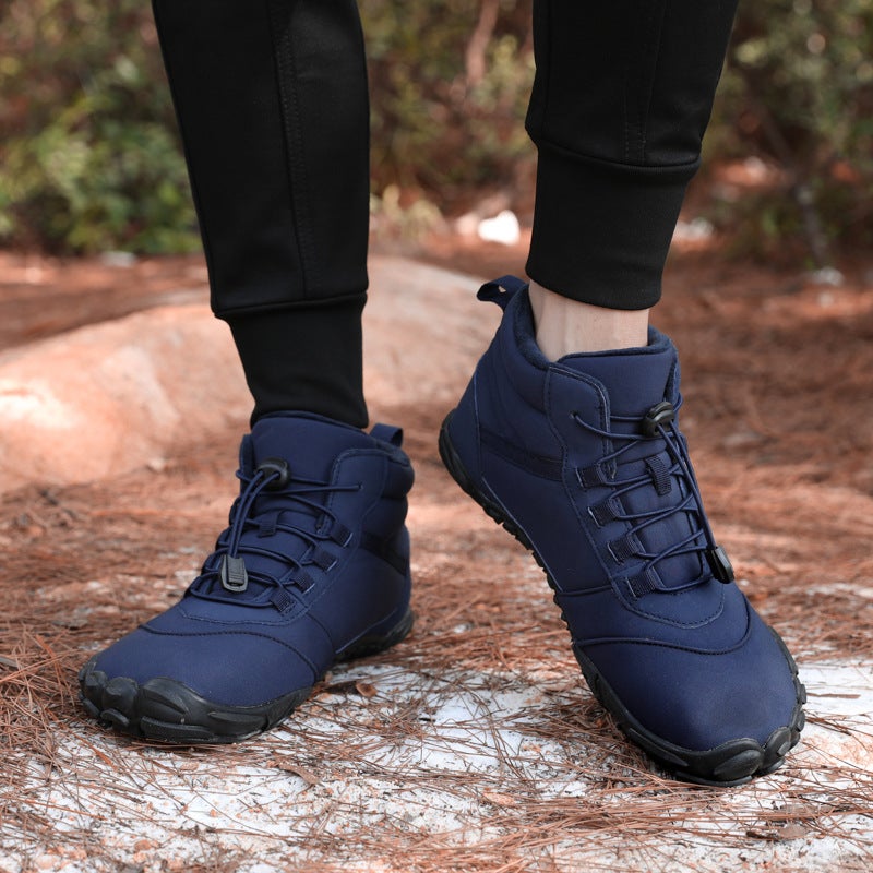 Winter New Men''s and Women''s Outdoor Leisure Sports Non-Slip Waterproof Plus Velvet Thickened High-Top Snow Boots Cotton Shoes - Image 5