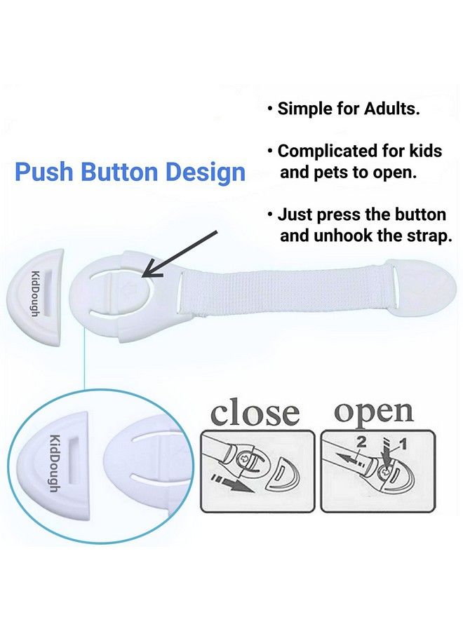 KidDough Furniture Safety Locks For Kids (10 White Locks) (Made In India) - Image 4