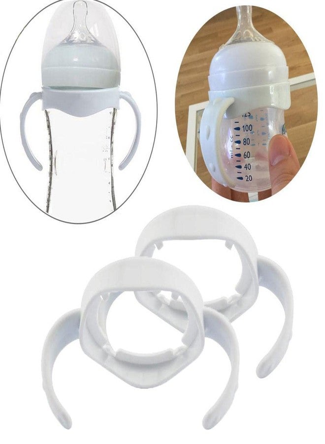 YWY 4 Packs Bottle Handles Baby Feeding Transitional Baby Feeding Nursing Bottle Holders Easy Grip Standard Plastic Handle for Avent Natural Series Baby Bottles (White) - Image 4