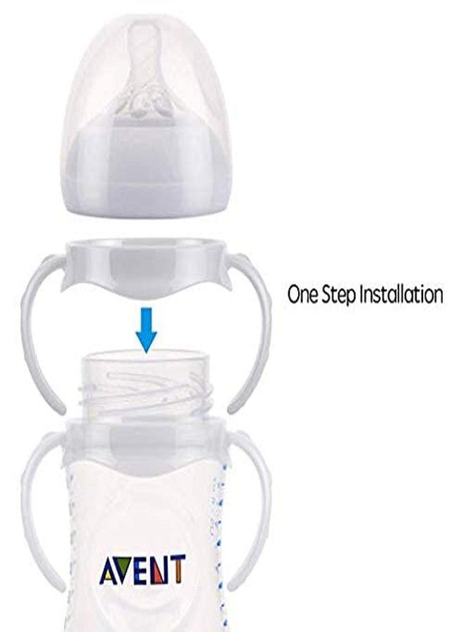 YWY 4 Packs Bottle Handles Baby Feeding Transitional Baby Feeding Nursing Bottle Holders Easy Grip Standard Plastic Handle for Avent Natural Series Baby Bottles (White) - Image 5