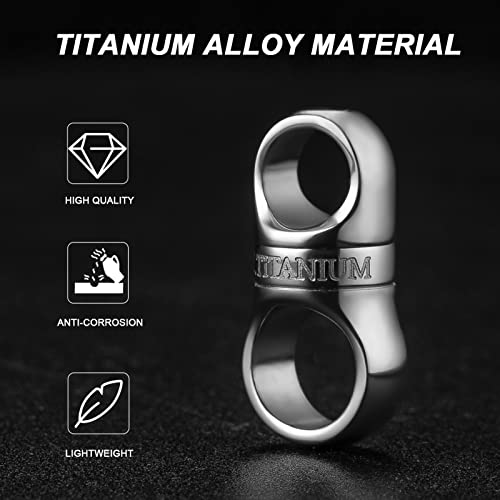 TISUR Titanium Key Ring,Small Key Chain Rings Heavy Duty Swivel Keyrings Carabiner Keychain for Men and Women Key Chain Assecories (2pcs Silver) - Image 5