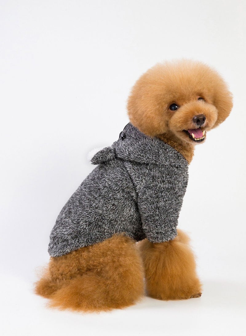 Loquat A pet dog wears a coat and a hat Grey - Image 2