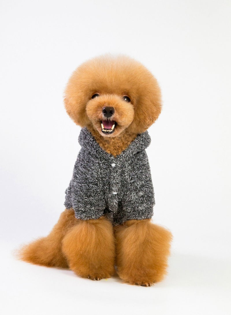 Loquat A pet dog wears a coat and a hat Grey - Image 1