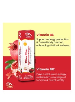 Ultra Slim Apple Cider Vinegar With Pomegranate Extract, Vitamin B6 & B12 Effervescent Tablets 20's | Supports Weight Management - pzsku/ZB1B641B7ECABA4EDA6EEZ/45/_/1732167409/2a0d6498-bf03-4cd5-bdf2-26486c09c99c