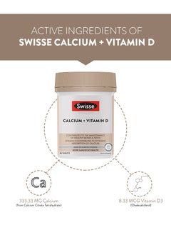 Swisse Calcium + Vitamin D Contributes To The Maintenance Of Healthy Bones & Teeth Vitamin D Contributes To Efficient Absorption Of Calcium,BONE & MUSCLE HEALTH, 90 Tablets  - Image 4