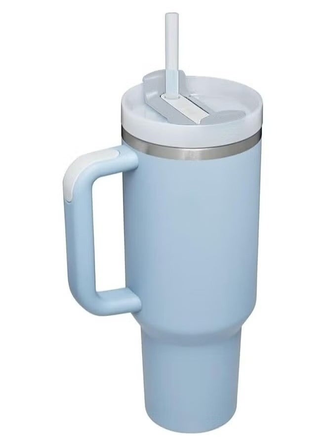 Stanley - Stainless Steel Vacuum Insulated Tumbler with Lid and Straw for Water, Iced Tea or Coffee, Smoothie and More, 40 oz,Blue - Image 1