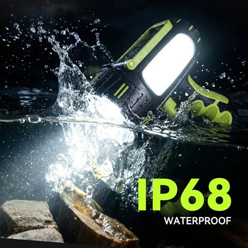AlpsWolf Rechargeable Spotlight Flashlight, 100000 Lumen Super Bright Handheld Spotlight, IP68 Waterproof Searchlight with Foldable Stand & 3 Color Lens for Camping Hunting Emergency - Image 3