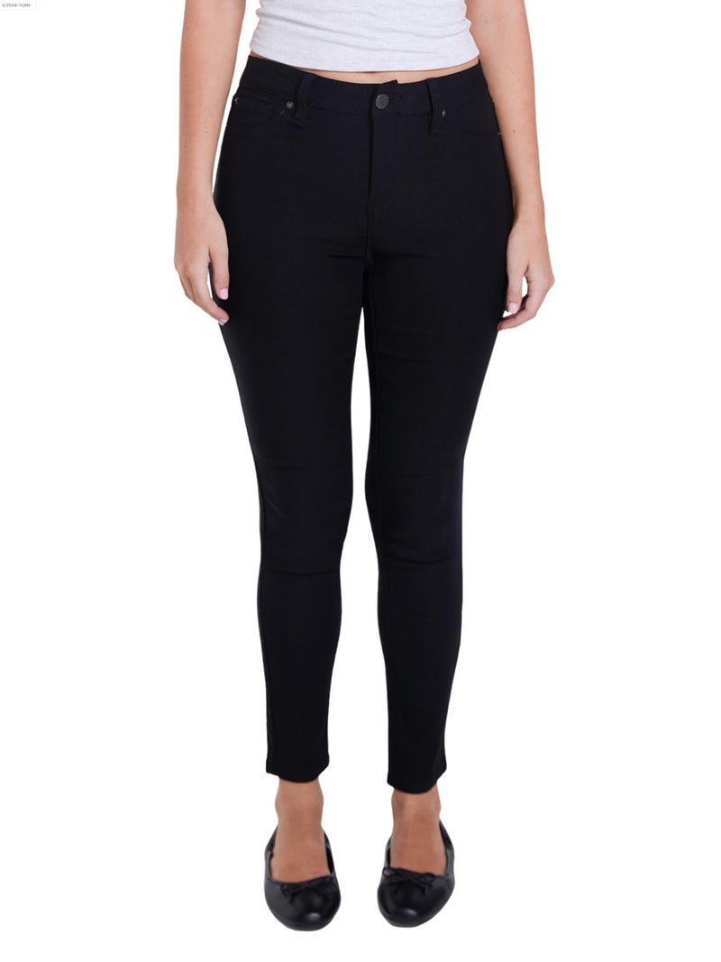 YMI Women's Hyperstretch Mid-Rise Skinny Jeans, Black, XL - Image 1