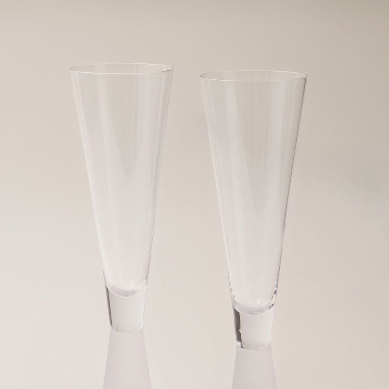 La Mesa frosted bottom 2 pcs glass 6*6*24.8 cm - Image 2