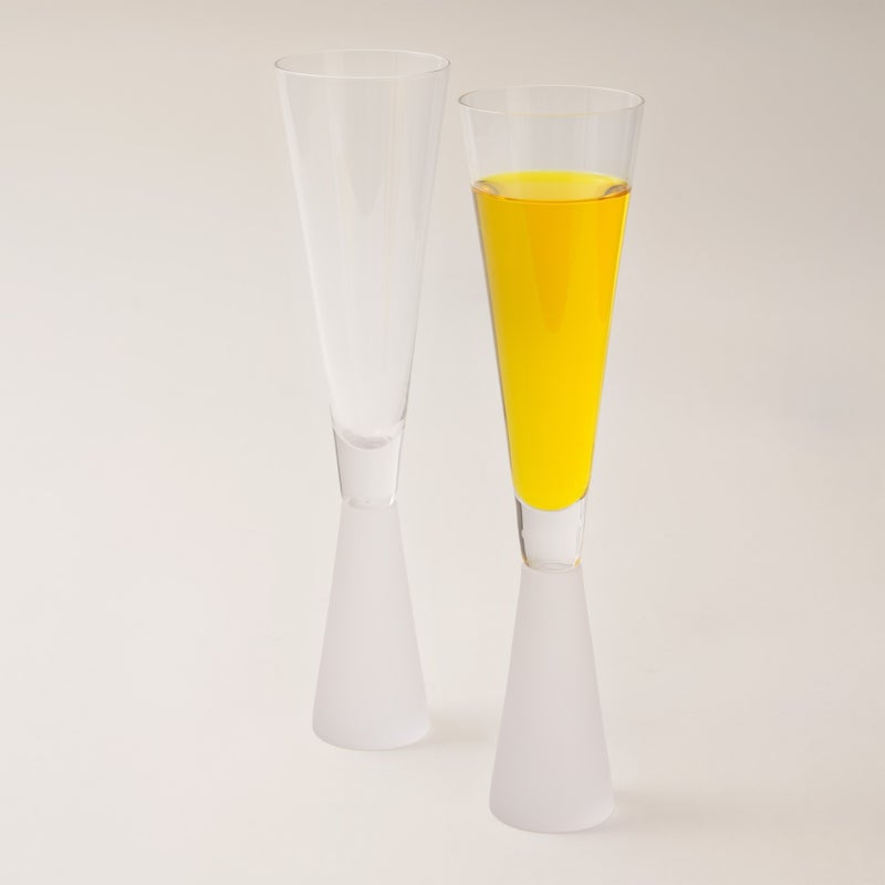 La Mesa frosted bottom 2 pcs glass 6*6*24.8 cm - Image 4